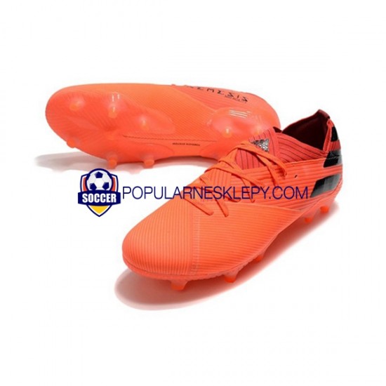 Czerwony Pomarańczowy Czarny Adidas Nemeziz9.1 FG Inflight Buty piłkarskie