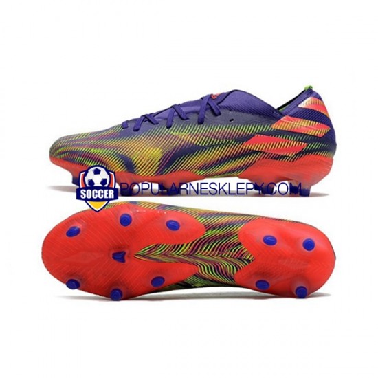 Różowy Zielony Adidas Nemeziz9.1 FG Precision To Blur Purplecolor Buty piłkarskie