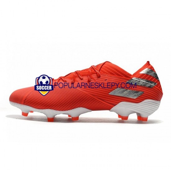 Czerwony Biały Adidas Nemeziz9.1 FG Buty piłkarskie