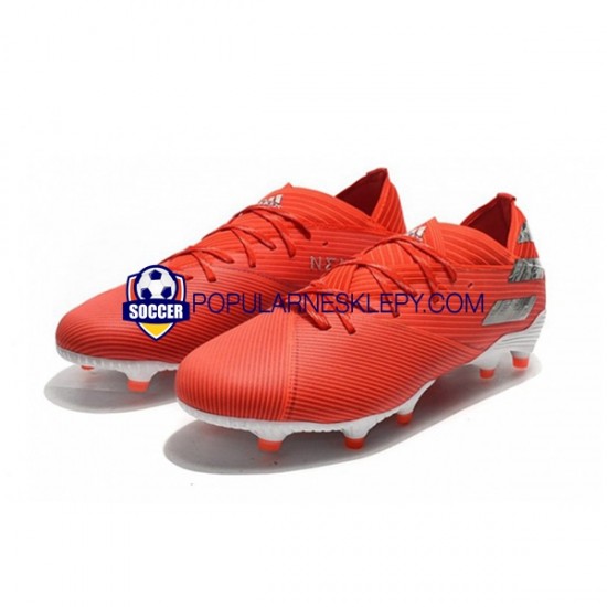 Czerwony Biały Adidas Nemeziz9.1 FG Buty piłkarskie