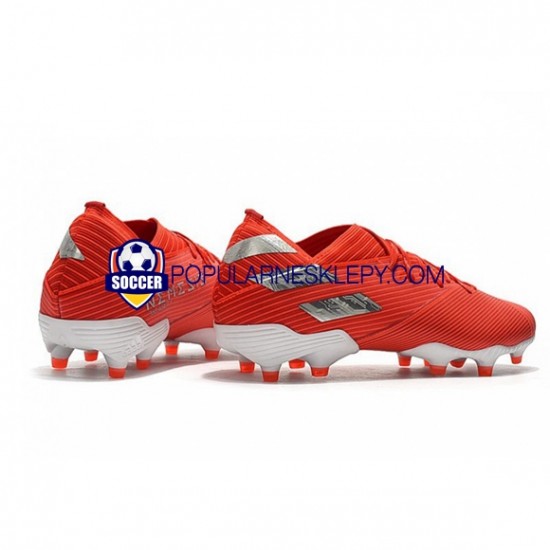 Czerwony Biały Adidas Nemeziz9.1 FG Buty piłkarskie