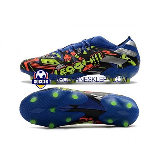 Niebieski Żółty Biały Adidas Nemeziz9.1 FG The Journey Buty piłkarskie