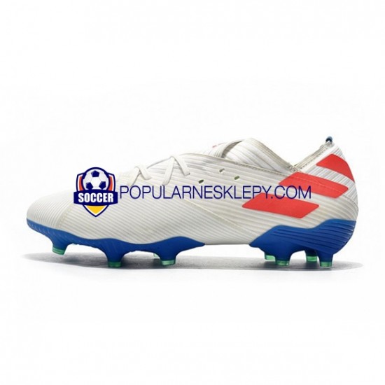Czerwony Niebieski Biały Adidas Nemeziz9.1 FG Buty piłkarskie