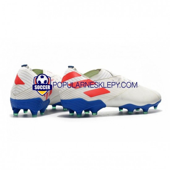 Czerwony Niebieski Biały Adidas Nemeziz9.1 FG Buty piłkarskie