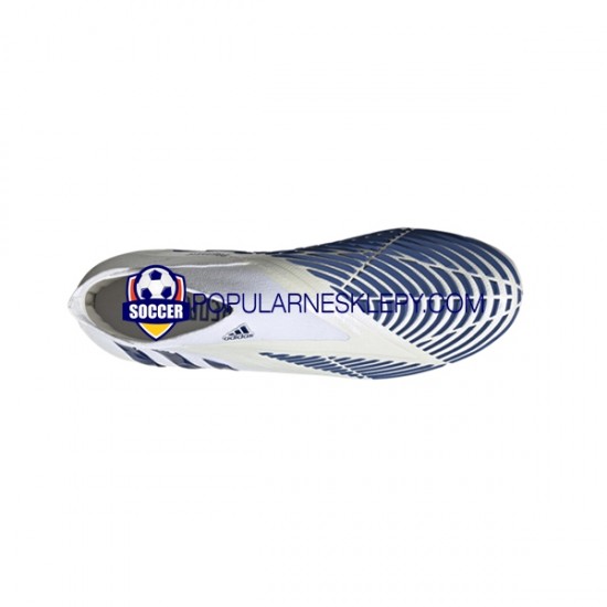 Niebieski Biały Adidas Predator EDGE FG Diamond Edge Buty piłkarskie