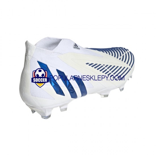 Niebieski Biały Adidas Predator EDGE FG Diamond Edge Buty piłkarskie