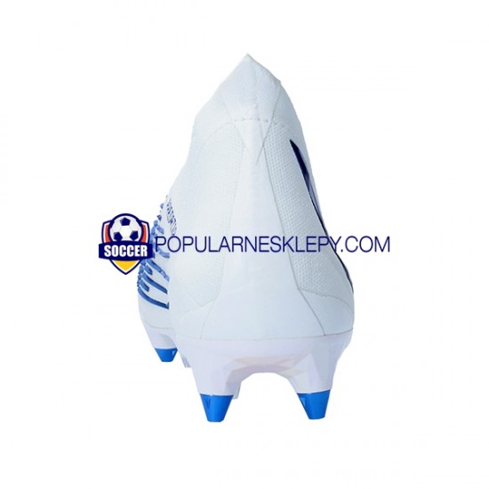Niebieski Biały Adidas Predator EDGE SG Diamond Edge Buty piłkarskie