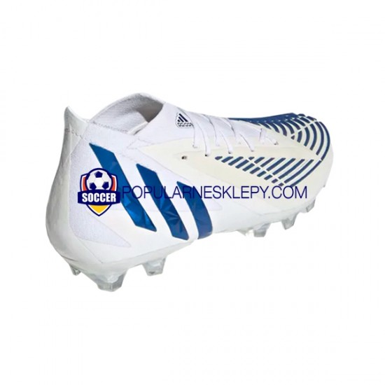 Niebieski Biały Adidas Predator EDGE.1 AG Diamond Edge Buty piłkarskie