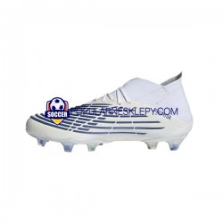 Niebieski Biały Adidas Predator EDGE.1 FG Diamond Edge Buty piłkarskie