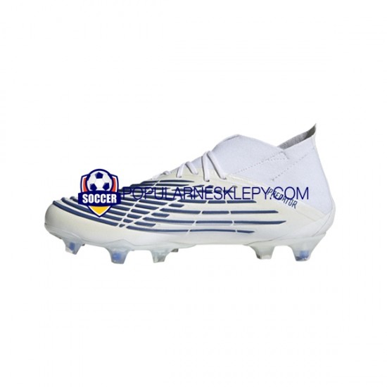 Niebieski Biały Adidas Predator EDGE.1 FG Diamond Edge Buty piłkarskie