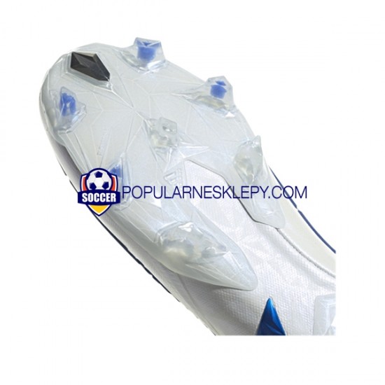 Niebieski Biały Adidas Predator EDGE.1 FG Diamond Edge Buty piłkarskie