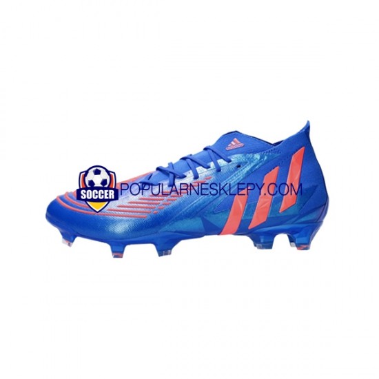 Czerwony Niebieski Adidas Predator EDGE.1 FG Sapphire Edge Buty piłkarskie