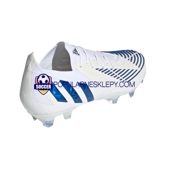 Niebieski Biały Adidas Predator EDGE.1 L FG Diamond Edge Buty piłkarskie