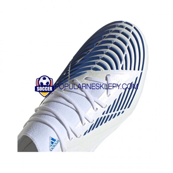 Niebieski Biały Adidas Predator EDGE.1 L FG Diamond Edge Buty piłkarskie