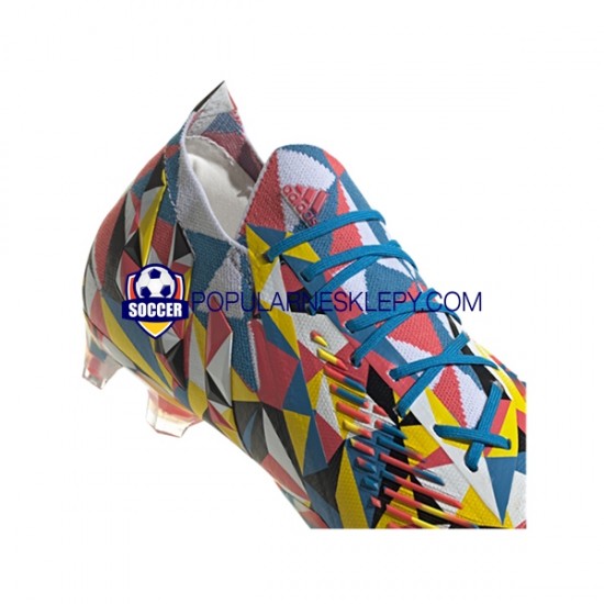 Niebieski Żółty Adidas Predator EDGE.1 L FG Geometric Buty piłkarskie