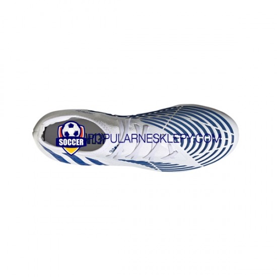Niebieski Biały Adidas Predator EDGE.2 FG Diamond Edge Buty piłkarskie