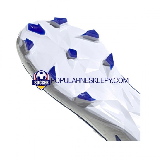 Niebieski Biały Adidas Predator EDGE.2 FG Diamond Edge Buty piłkarskie
