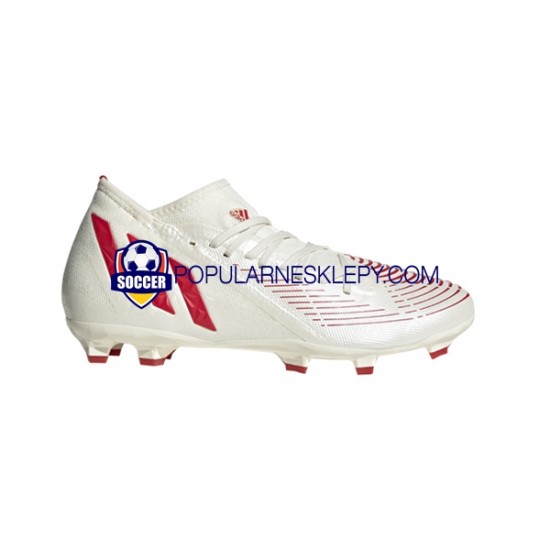 Czerwony Złoto Biały Adidas Predator EDGE.3 FG Showdown Buty piłkarskie
