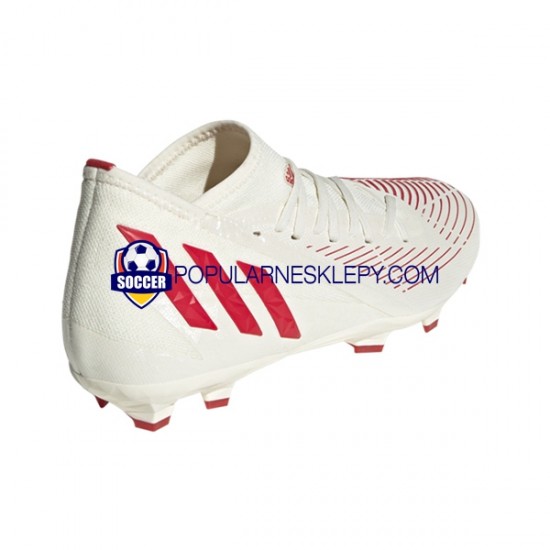 Czerwony Złoto Biały Adidas Predator EDGE.3 FG Showdown Buty piłkarskie