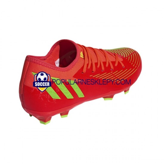 Czerwony Zielony Adidas Predator EDGE.3 L FG Game Data Buty piłkarskie