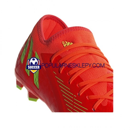 Czerwony Zielony Adidas Predator EDGE.3 L FG Game Data Buty piłkarskie