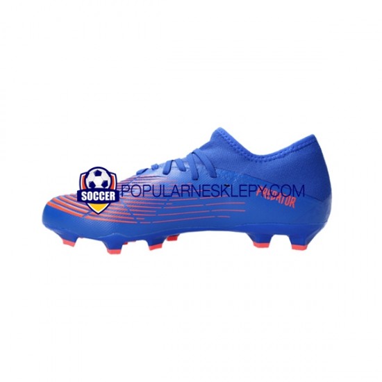 Czerwony Niebieski Adidas Predator EDGE.3 L FG Sapphire Edge Buty piłkarskie