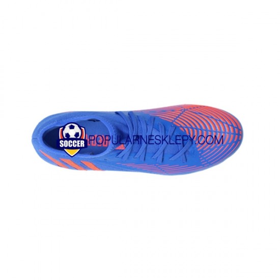 Czerwony Niebieski Adidas Predator EDGE.3 L FG Sapphire Edge Buty piłkarskie