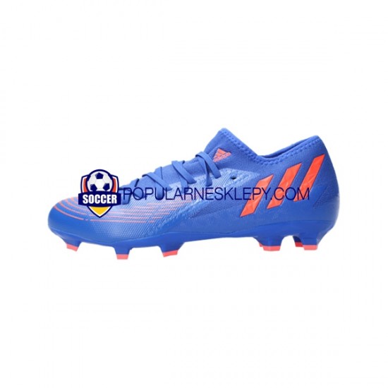 Czerwony Niebieski Adidas Predator EDGE.3 L FG Sapphire Edge Buty piłkarskie