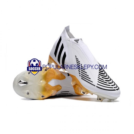 Biały Czarny Adidas Predator Edge Geometric FG Buty piłkarskie