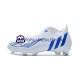 Niebieski Biały Adidas Predator Edge Geometric FG Buty piłkarskie