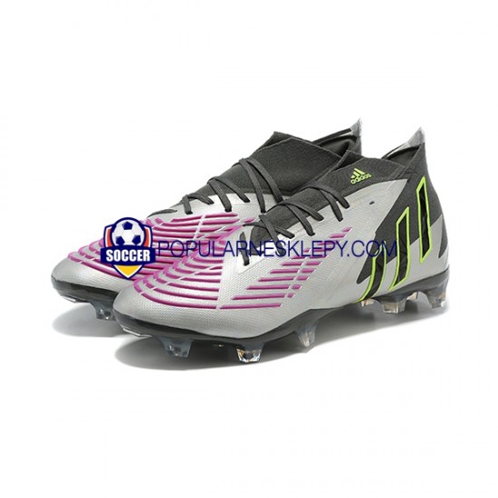 Biały Adidas Predator Edge Geometric.1 FG Purplecolor Buty piłkarskie
