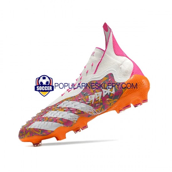 Pomarańczowy Biały Adidas Predator FREAK FG Purplecolor Buty piłkarskie
