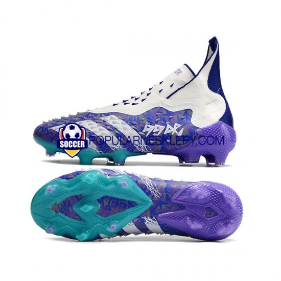 Biały Adidas Predator FREAK FG Purplecolor Buty piłkarskie