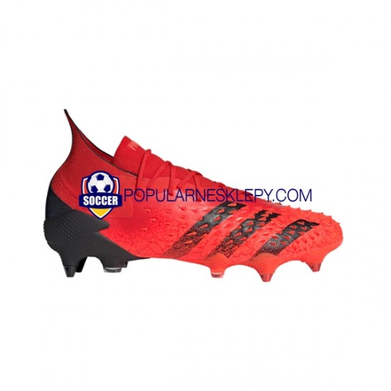 Czerwony Czarny Adidas Predator FREAK.1 SG Meteorite Buty piłkarskie