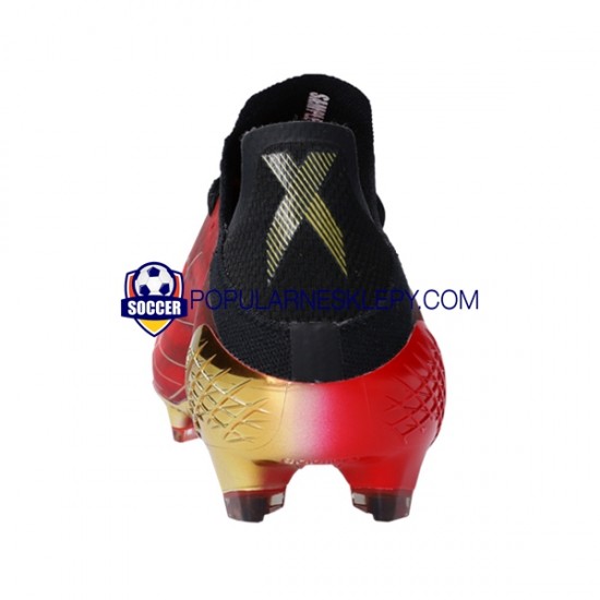 Czerwony Złoto Czarny Adidas X SPEEDFLOW.1 FG Showdown Buty piłkarskie