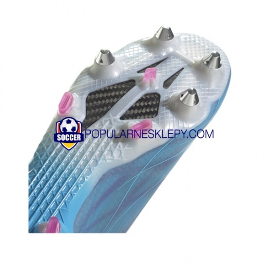 Różowy Niebieski Biały Adidas X SPEEDFLOW.1 SG Sapphire Edge Buty piłkarskie