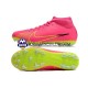 Różowy Zielony Nike Air Zoom Mercurial Superfly IX Academy AG Buty piłkarskie