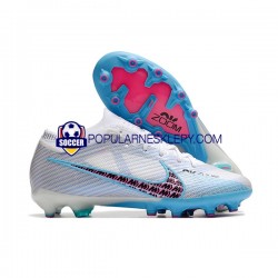 Niebieski Biały Nike Air Zoom Mercurial Superfly IX Elite AG Buty piłkarskie