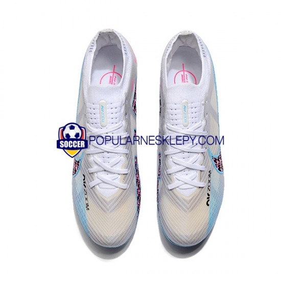Niebieski Biały Nike Air Zoom Mercurial Superfly IX Elite AG Buty piłkarskie