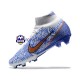 Złoto Niebieski Biały Nike Air Zoom Mercurial Superfly IX Elite FG Buty piłkarskie