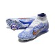 Złoto Niebieski Biały Nike Air Zoom Mercurial Superfly IX Elite FG Buty piłkarskie