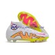 Różowy Żółty Biały Nike Air Zoom Mercurial Superfly IX Elite FG Buty piłkarskie