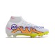 Różowy Żółty Biały Nike Air Zoom Mercurial Superfly IX Elite FG Buty piłkarskie