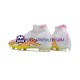 Różowy Żółty Biały Nike Air Zoom Mercurial Superfly IX Elite FG Buty piłkarskie