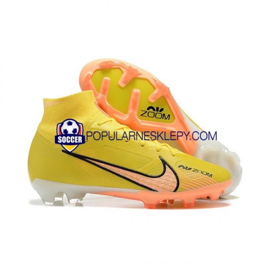Pomarańczowy Żółty Nike Air Zoom Mercurial Superfly IX Elite FG Buty piłkarskie