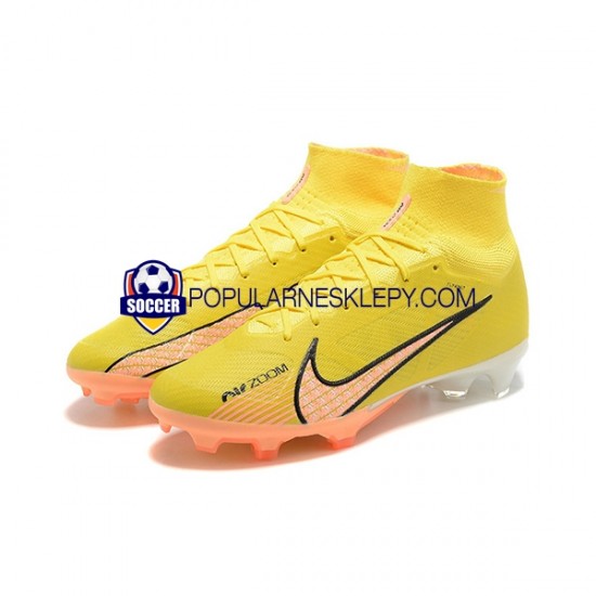 Pomarańczowy Żółty Nike Air Zoom Mercurial Superfly IX Elite FG Buty piłkarskie