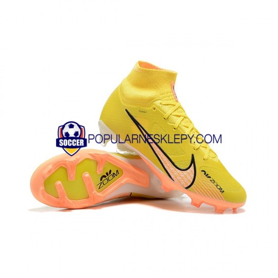 Pomarańczowy Żółty Nike Air Zoom Mercurial Superfly IX Elite FG Buty piłkarskie