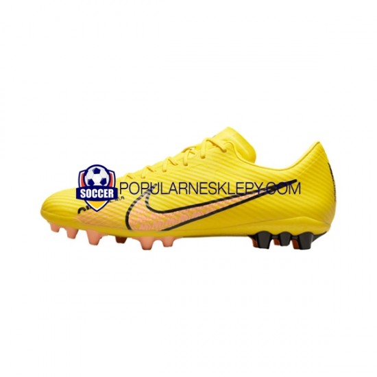 Różowy Żółty Nike Air Zoom Mercurial Vapor XV Academy AG Lucent Buty piłkarskie