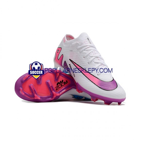 Różowy Biały Nike Air Zoom Mercurial Vapor XV Elite AG Purplecolor Buty piłkarskie