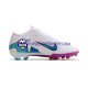 Różowy Biały Nike Air Zoom Mercurial Vapor XV Elite AG Purplecolor Buty piłkarskie
